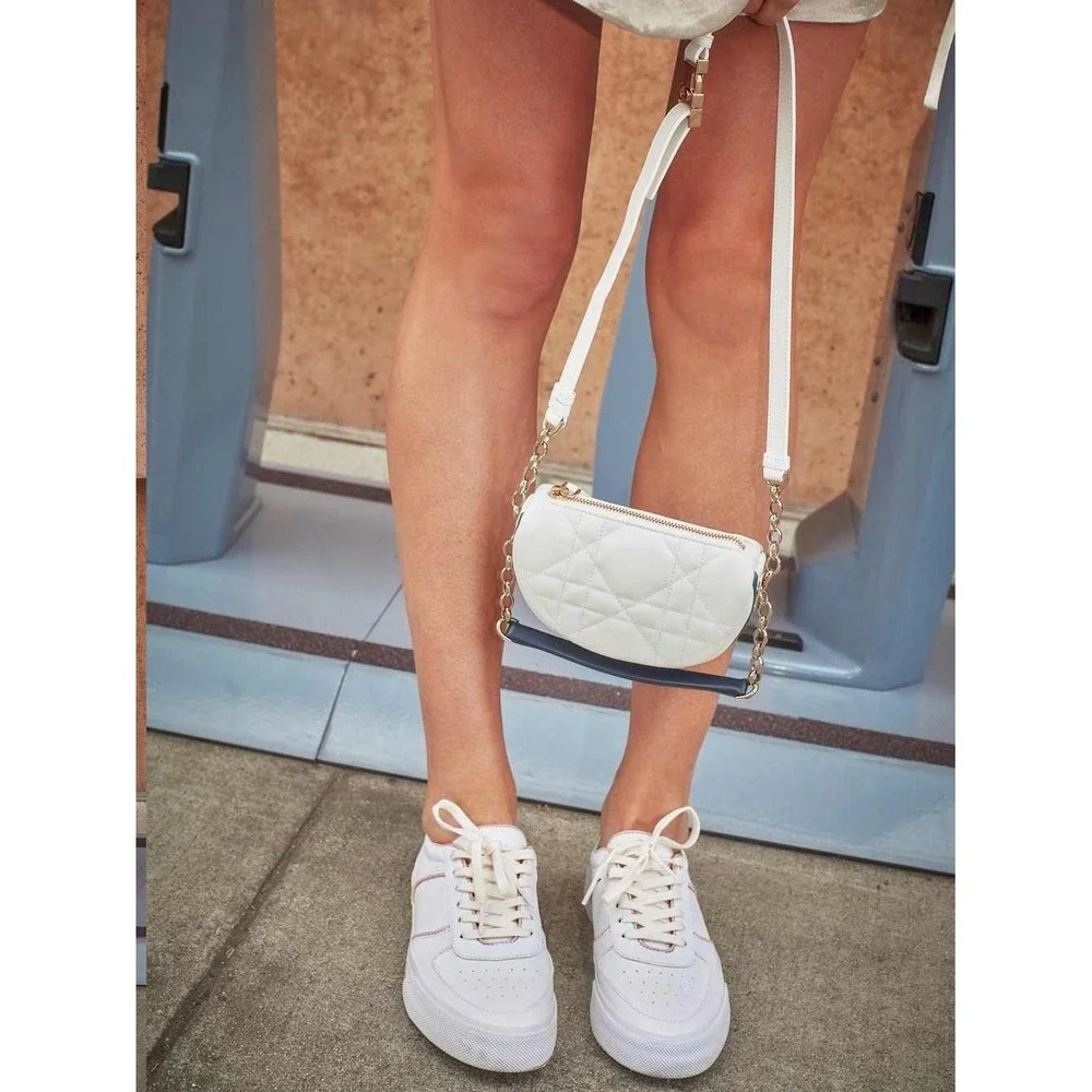 Reformation Harlow Leather Low Top Sneakers White Blush Pink Sustainable Shoes